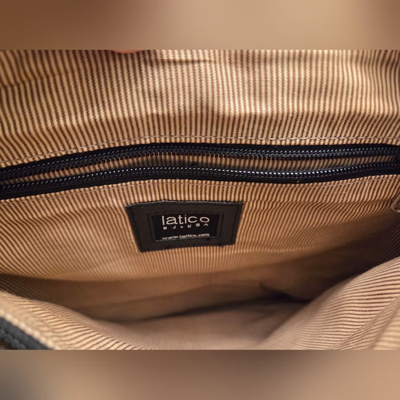 Latico Leathers Black Genuine Leather Backpack Vintage - Picture 7 of 16